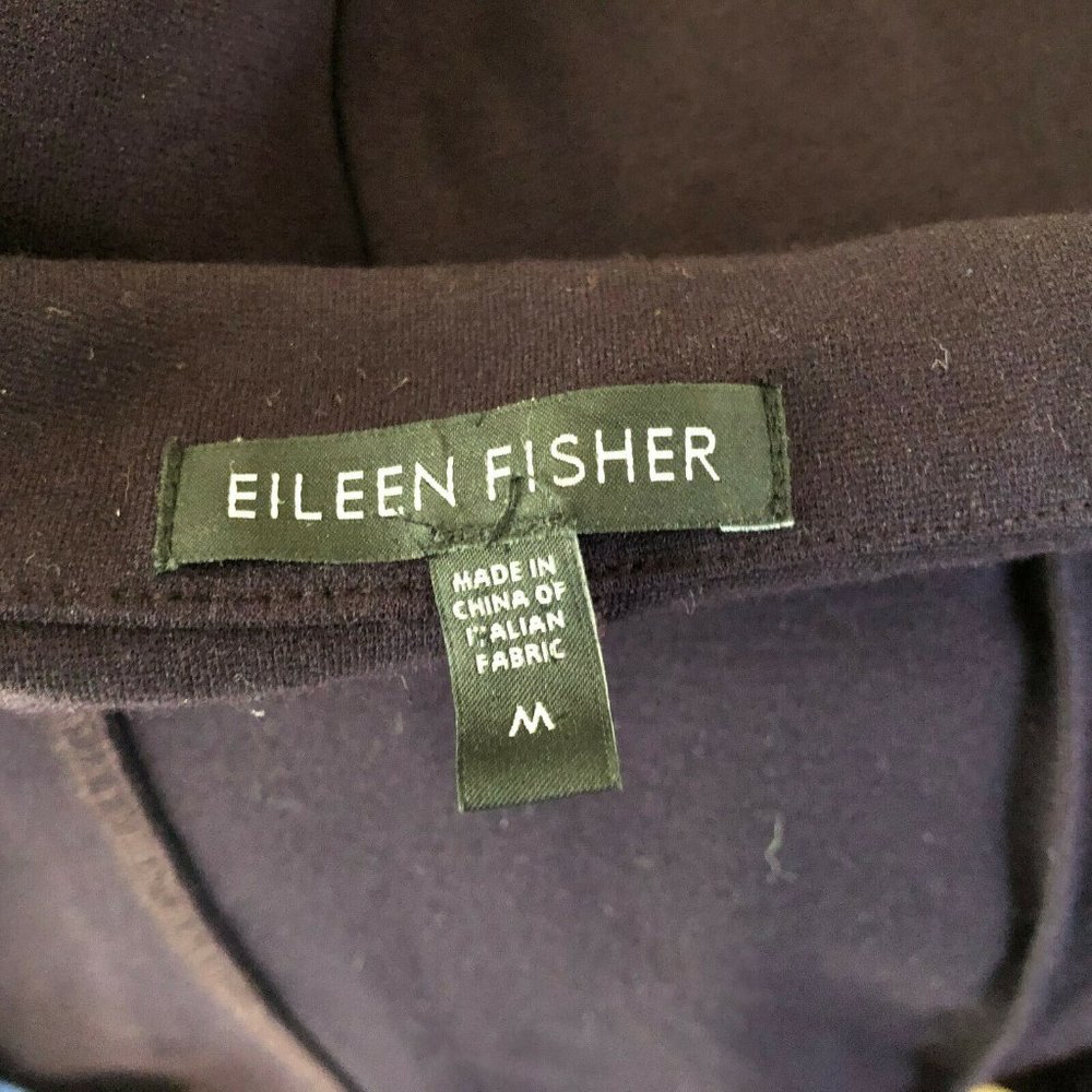 Eileen Fisher Cloth Tie Belted Knit Wrap Jacket Purple Medium Office Minimalist - Picture 4 of 7